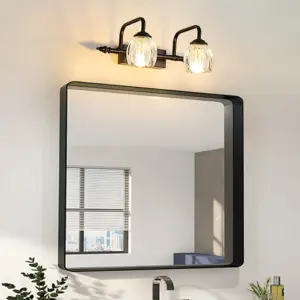 Homeko Black Glass Bathroom Vanity Light