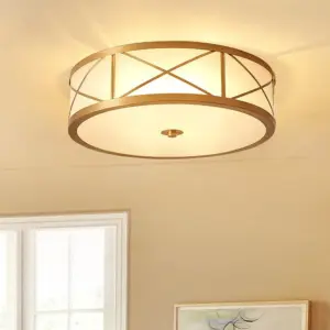 Homeko Geometry Glass Drum Ceiling Light
