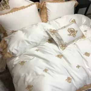 Homeko Oriental Egyptian cotton Embroidery Luxury Royal Bedding Set