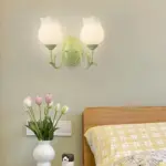 1-2_Light_Flower_Glass_Three_Step_Dimmable_Green_Wall_Lamps_-_-_tag1_-4116343 1 2 Light Flower Glass Three Step Dimmable Green Wall Lamps tag1