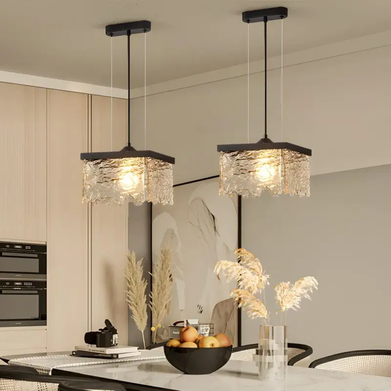 1 2 Light Glass 3 Step Dimmable Chandelier Dining Room Lighting tag1