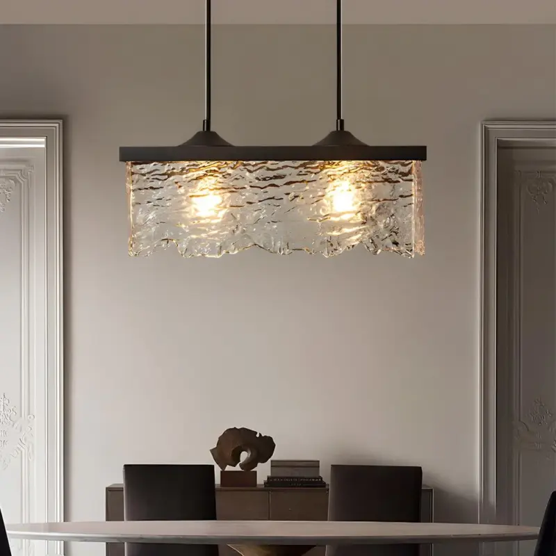 1 2 Light Glass 3 Step Dimmable Chandelier Dining Room Lighting tag1