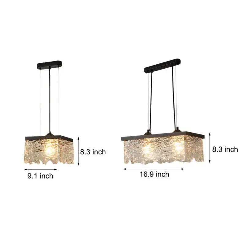 1 2 Light Glass 3 Step Dimmable Chandelier Dining Room Lighting tag1