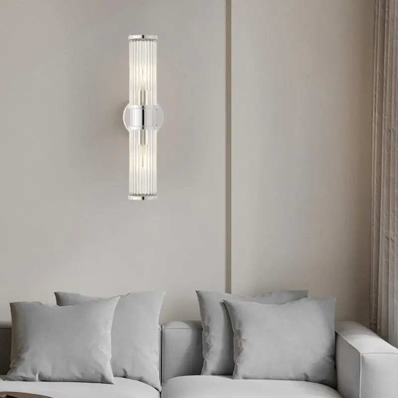 1 2 Light Modern Wall Lamp with Cylindrical Glass tag1