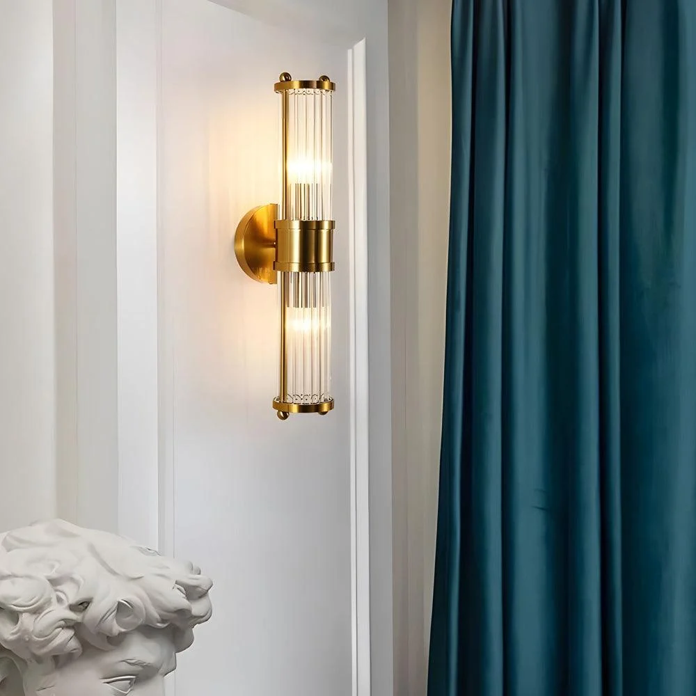 1/2 Light Modern Wall Lamp with Cylindrical Glass -  - #tag1#