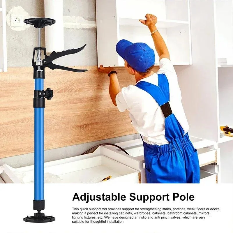 1/2pcs Cabinet Support Pole Steel Telescopic Adjustable Cabinet Jacks For Installing Cabinets Supports Up To 66 Lbs Per Rod -  - #tag1#