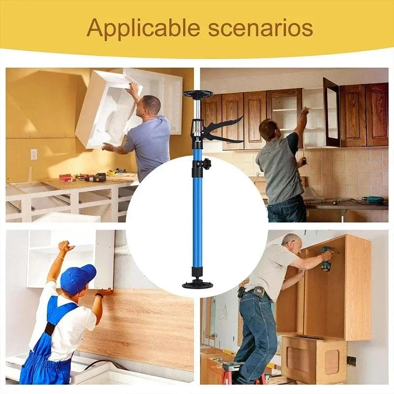 1/2pcs Cabinet Support Pole Steel Telescopic Adjustable Cabinet Jacks For Installing Cabinets Supports Up To 66 Lbs Per Rod -  - #tag1#