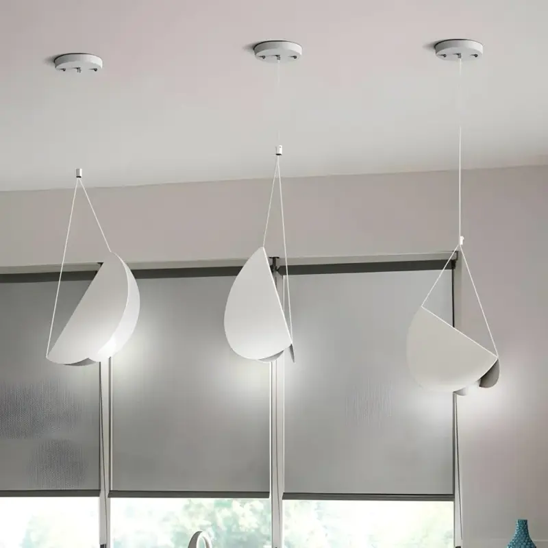 1 3 6 Light Minimalist Line White Glider Pendant Light tag1