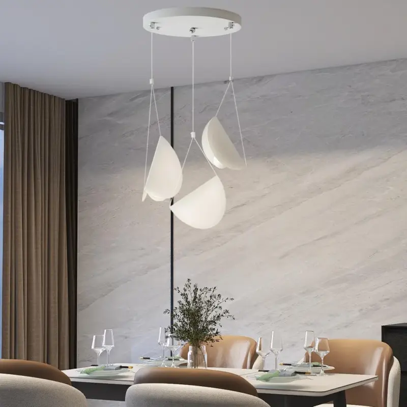 1 3 6 Light Minimalist Line White Glider Pendant Light tag1