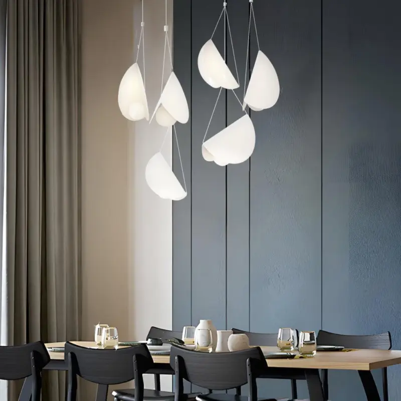 1 3 6 Light Minimalist Line White Glider Pendant Light tag1