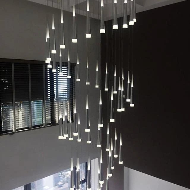 1 36 Heads Led Stairs Pendant Lights Modern Aluminum Acrylic Lampbody Hang Lamp Living Dining Room Baa93cef 374f 4a93 A70e 27df39d6624c