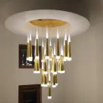 1 36 heads led stairs pendant lights modern aluminum Acrylic lampbody hang lamp living dining room d4dbbc05 9e31 4b49 9120 595d878b70ca