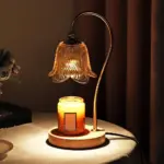 1 Light Candle Warmer Table Lamp with Glass Shade tag1