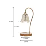 1 Light Candle Warmer Table Lamp with Glass Shade tag1