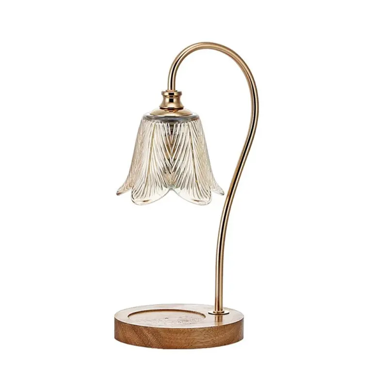 1 Light Candle Warmer Table Lamp with Glass Shade tag1