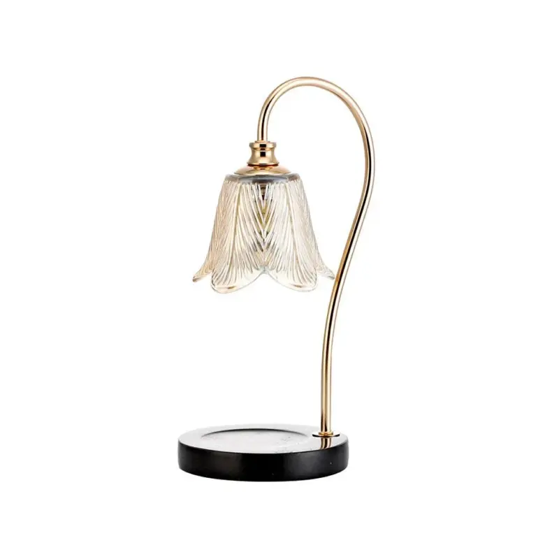 1 Light Candle Warmer Table Lamp with Glass Shade tag1