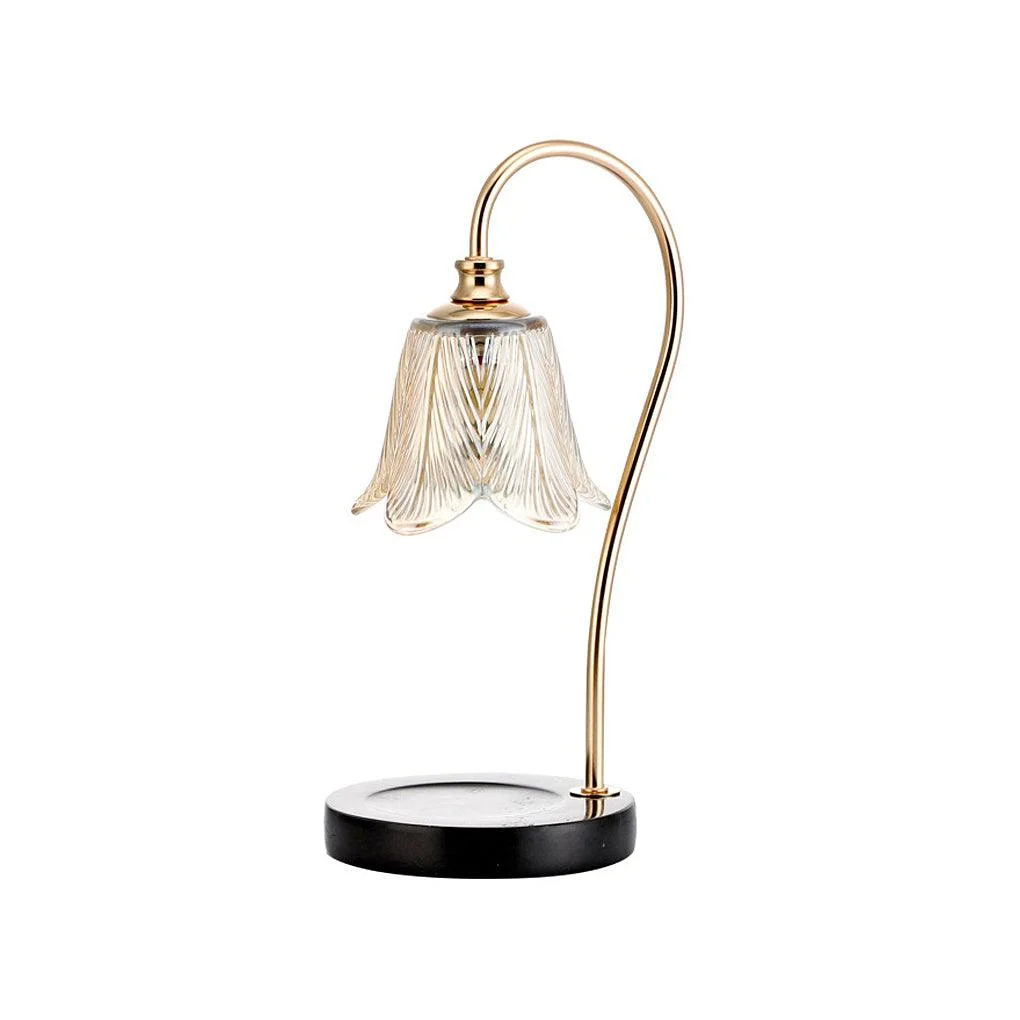1-Light Candle Warmer Table Lamp with Glass Shade -  - #tag1#