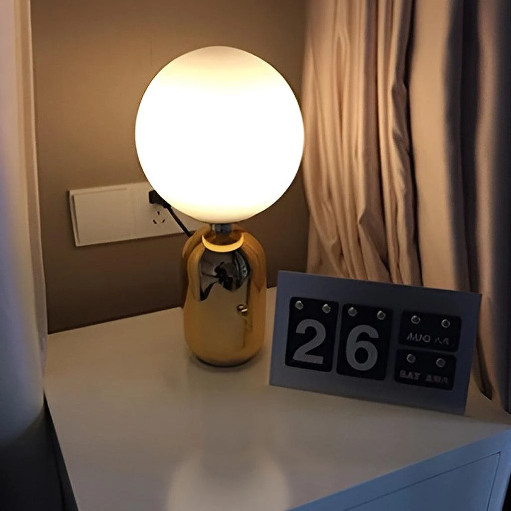 1-Light Handblown Aballs Table Lamp Electroplate Nordic -  - #tag1#
