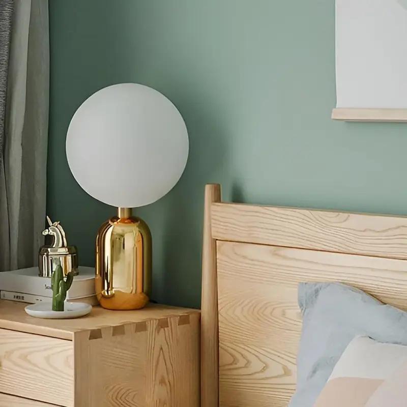 1 Light Handblown Aballs Table Lamp Electroplate Nordic tag1