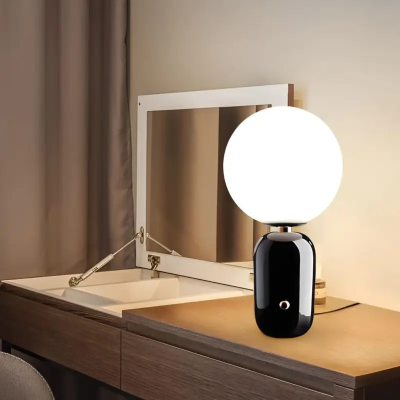 1 Light Handblown Aballs Table Lamp Electroplate Nordic tag1