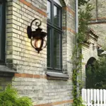 1-Light_LED_Outdoor_Wall_Lantern_with_Curved_Arm_-_-_tag1_-4116067 1 Light LED Outdoor Wall Lantern with Curved Arm tag1