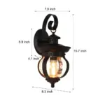 1-Light_LED_Outdoor_Wall_Lantern_with_Curved_Arm_-_-_tag1_-4116079 1 Light LED Outdoor Wall Lantern with Curved Arm tag1