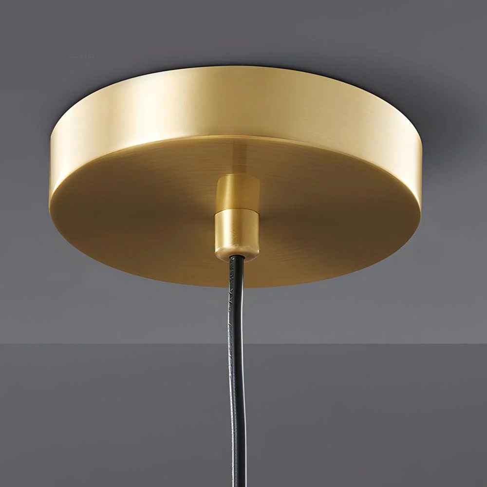 1-Light Mid-Century Brass Pendant Lamp -  - #tag1#