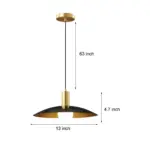 1-Light_Mid-Century_Brass_Pendant_Lamp_-_-_tag1_-4116099 1 Light Mid Century Brass Pendant Lamp tag1