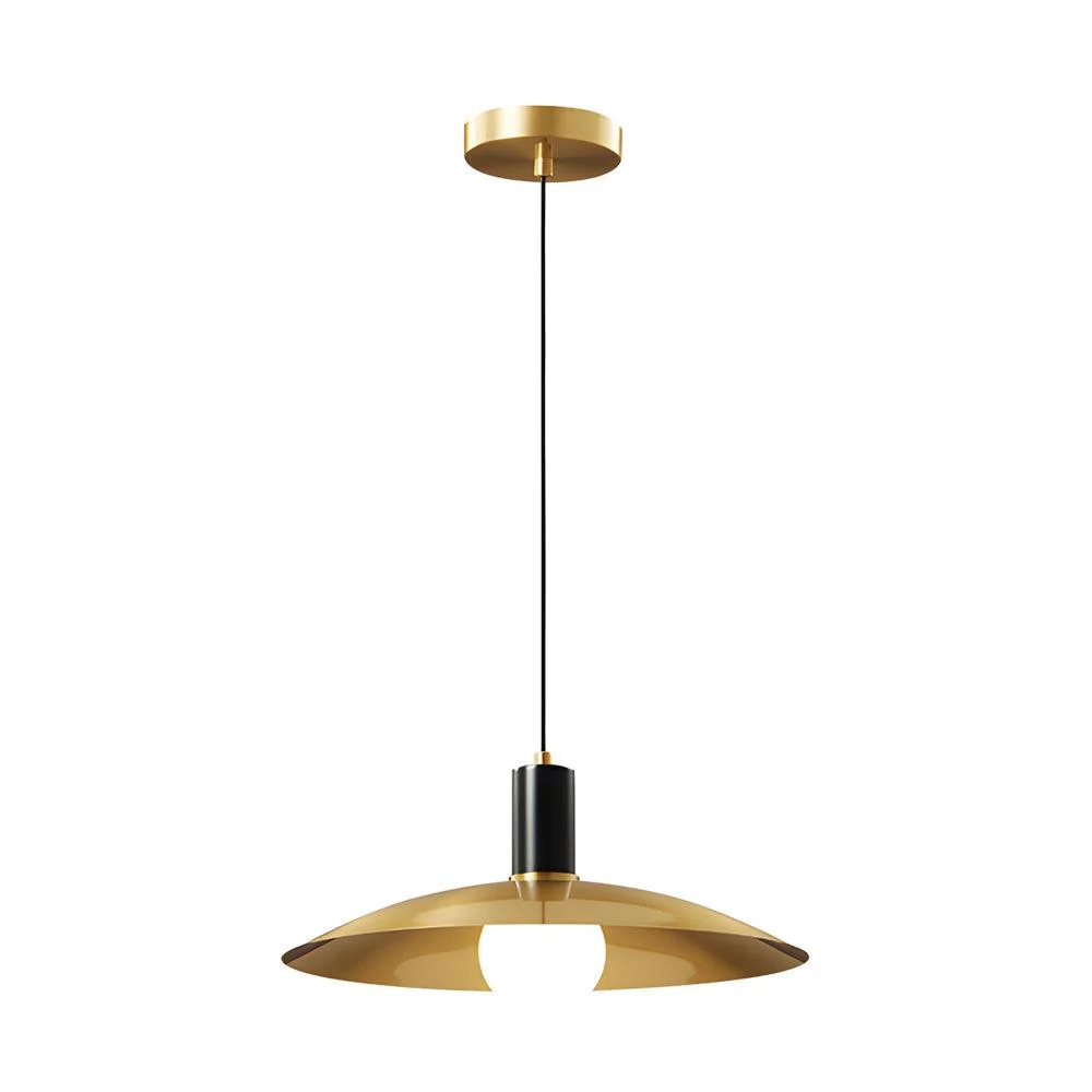 1-Light Mid-Century Brass Pendant Lamp -  - #tag1#