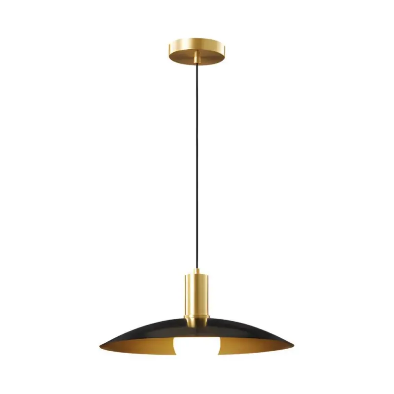 1 Light Mid Century Brass Pendant Lamp tag1