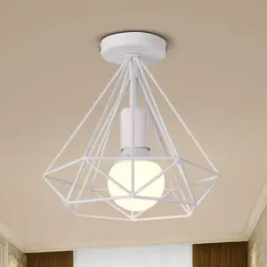 1-Light Mini Metal Geometric LED Retro Ceiling Light