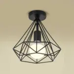 1 Light Mini Metal Geometric LED Retro Ceiling Light tag1