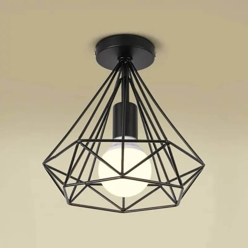 1 Light Mini Metal Geometric LED Retro Ceiling Light tag1