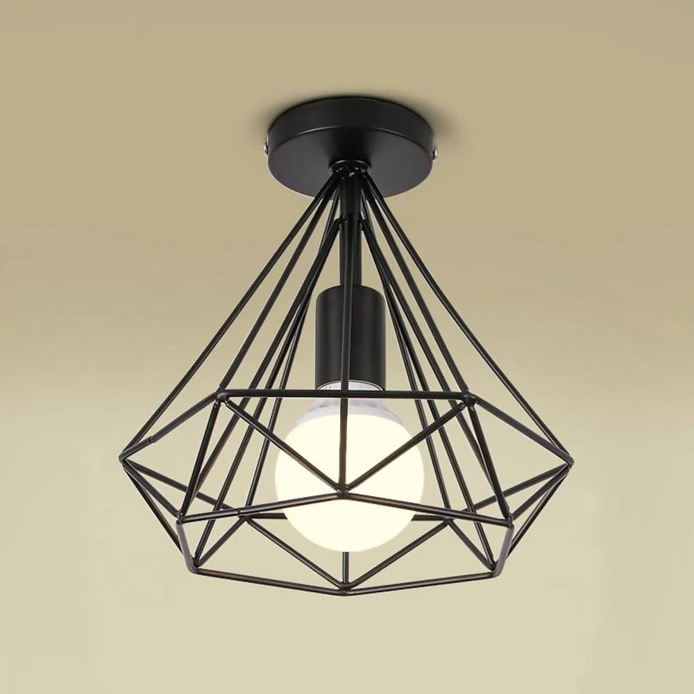 1-Light Mini Metal Geometric LED Retro Ceiling Light -  - #tag1#