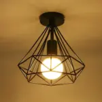 1 Light Mini Metal Geometric LED Retro Ceiling Light tag1