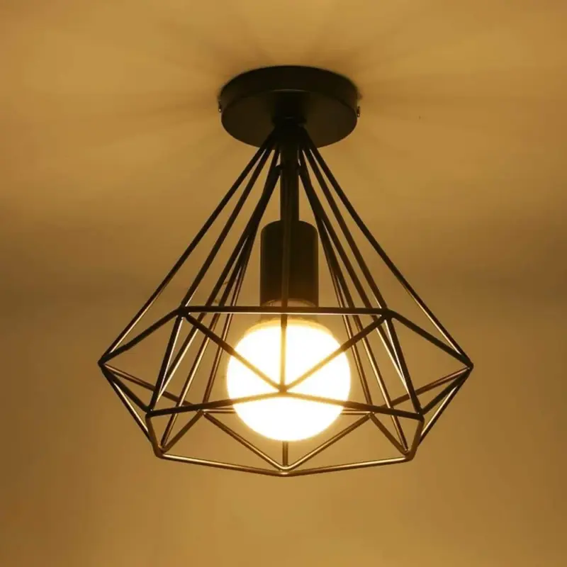 1 Light Mini Metal Geometric LED Retro Ceiling Light tag1