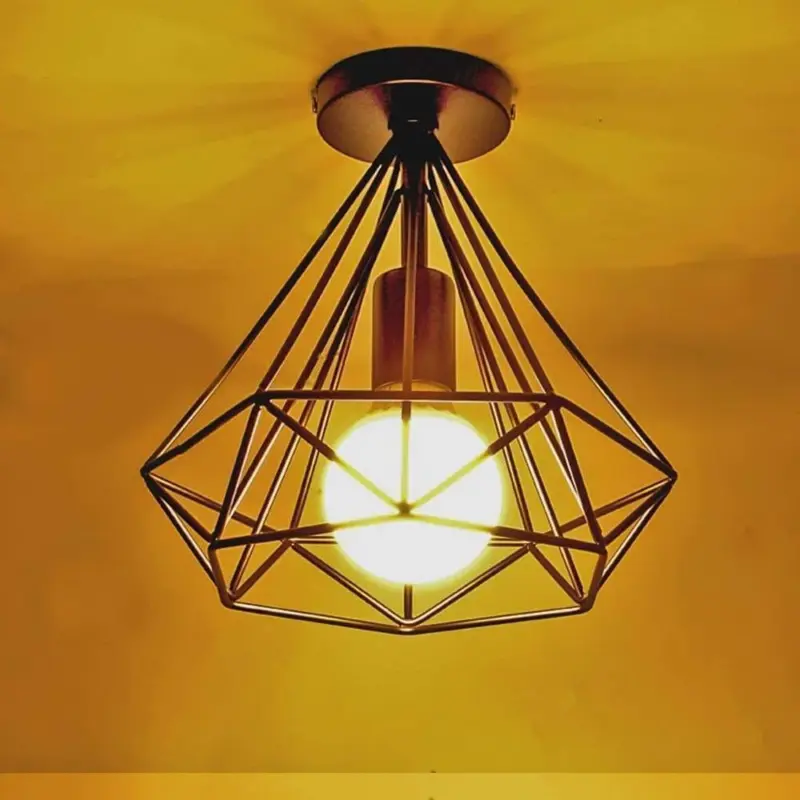 1 Light Mini Metal Geometric LED Retro Ceiling Light tag1