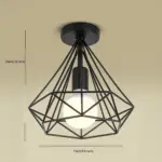 1 Light Mini Metal Geometric LED Retro Ceiling Light tag1