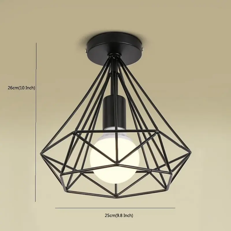 1 Light Mini Metal Geometric LED Retro Ceiling Light tag1