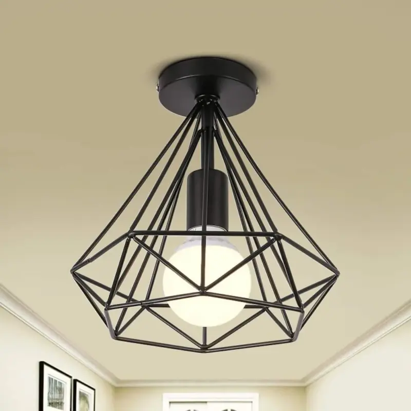 1 Light Mini Metal Geometric LED Retro Ceiling Light tag1