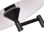1 Light Plug In Swivel Arm Wall Lamp with Linen Shade tag1