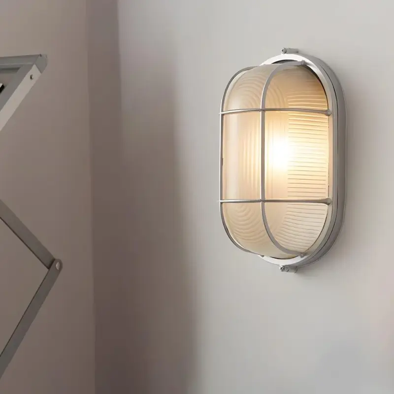 1 Light Retro Industrial Oval Round Outdoor Wall Lamp tag1