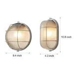 1 Light Retro Industrial Oval Round Outdoor Wall Lamp tag1