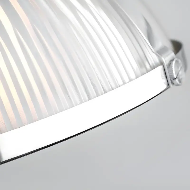 1 Light Retro Pendant Lamp with Striped Glass Shade tag1