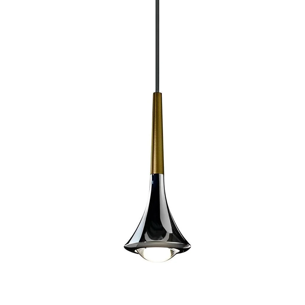 1-Light Water Drop Metal LED Nordic Stair Pendant Light -  - #tag1#