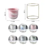 1 PC Nordic Style Marble Pattern Ceramics Golden Iron Art Vase Tabletop Flower Pot Home Wedding ea86637a 2dca 4728 be62 4631a2b25e6d
