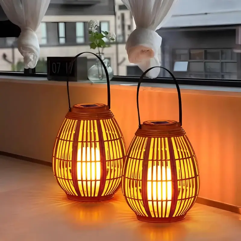 1 Pack Portable Waterproof Candle Holder Outdoor Solar Lanterns tag1