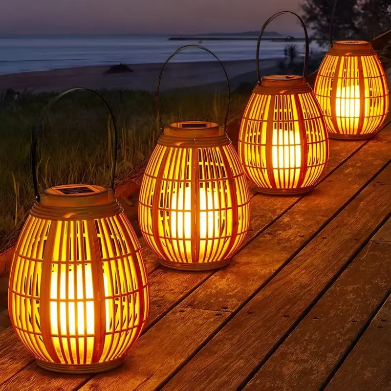 1 Pack Portable Waterproof Candle Holder Outdoor Solar Lanterns tag1