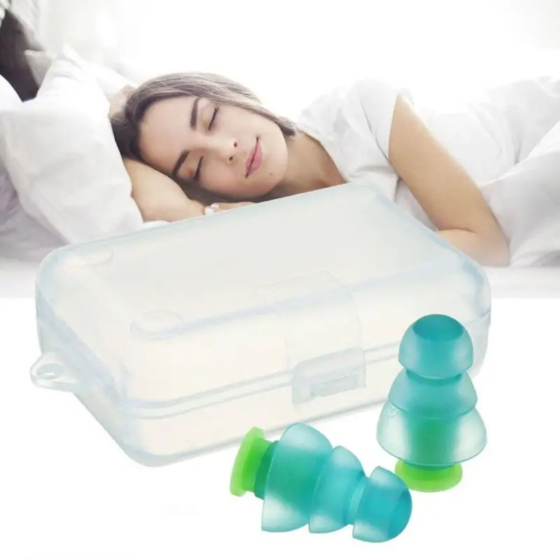 1 Pair Reusable Noise Cancelling Soft Silicone Earplugs Sound Insulation Hearing Protection Ear plugs for Music