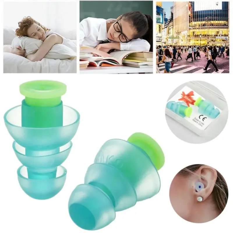 1 Pair Reusable Noise Cancelling Soft Silicone Earplugs Sound Insulation Hearing Protection Ear plugs for Music 5c8d1ab6 cad1 4149 a9b9 9a48836f81e4